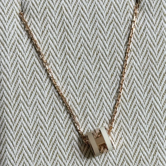 Hermes Mini Pop H Rocabar Pendant Rose Gold Systeme