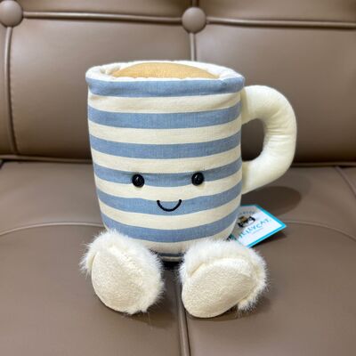 Jellycat Amuseables Rosie Lea Mug of Tea 藍白間條茶杯