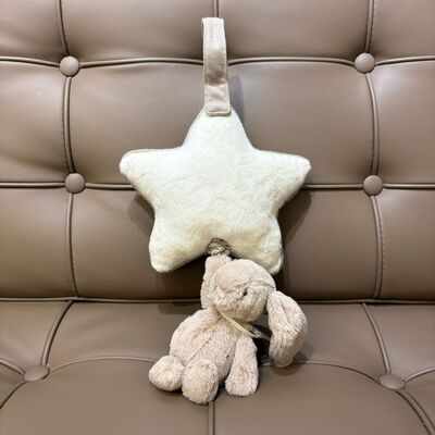 Jellycat Bashful Bunny Musical Pull Beige 兔 音樂鈴