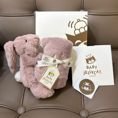 Jellycat Bashful Luxe Bunny Rosa Soother 害羞兔子奢華版安撫巾 玫瑰粉