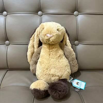 Jellycat Bashful Patchwork Brown Bunny 巧克力拼色兔