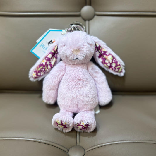 Jellycat Thistlepop Blossom Bunny Bag Charm 淺紫碎花兔鎖匙扣 大