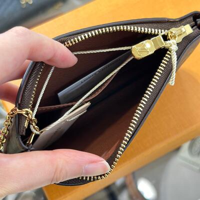 LV S Key Pouch Monogram Canvas Brown