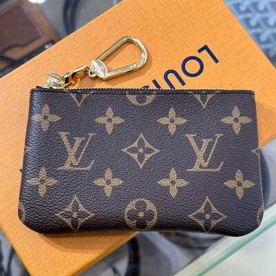LV S Key Pouch Monogram Canvas Brown