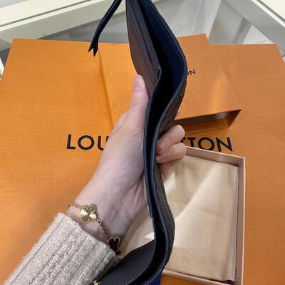 LV Victorine Wallet Monogram Leather Navy