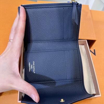 LV Victorine Wallet Monogram Leather Navy