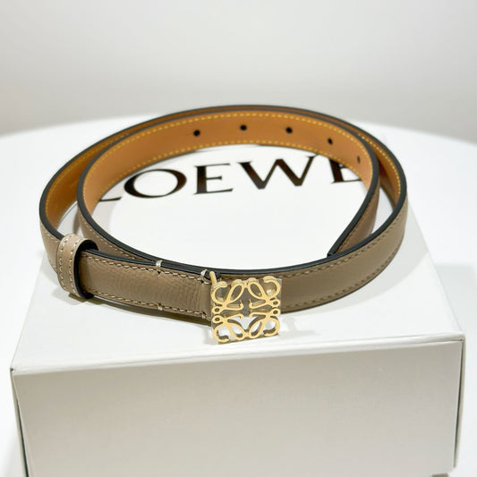 Loewe Anagram Belt 2cm Sand Gold