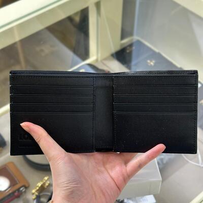 Loewe Mens Puzzle Bifold Wallet In Grained Calfskin Black