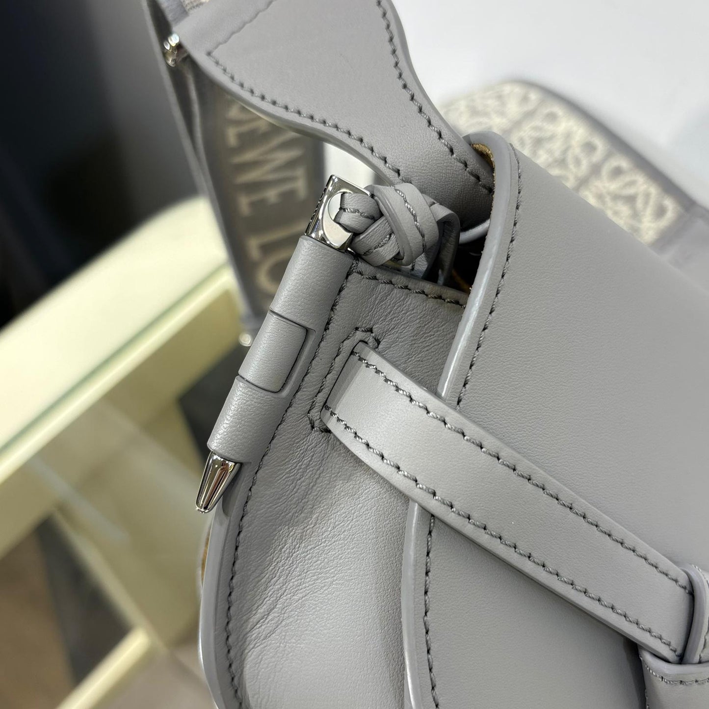 Loewe Mini Gate Dual Bag Pearl Grey (Unused)