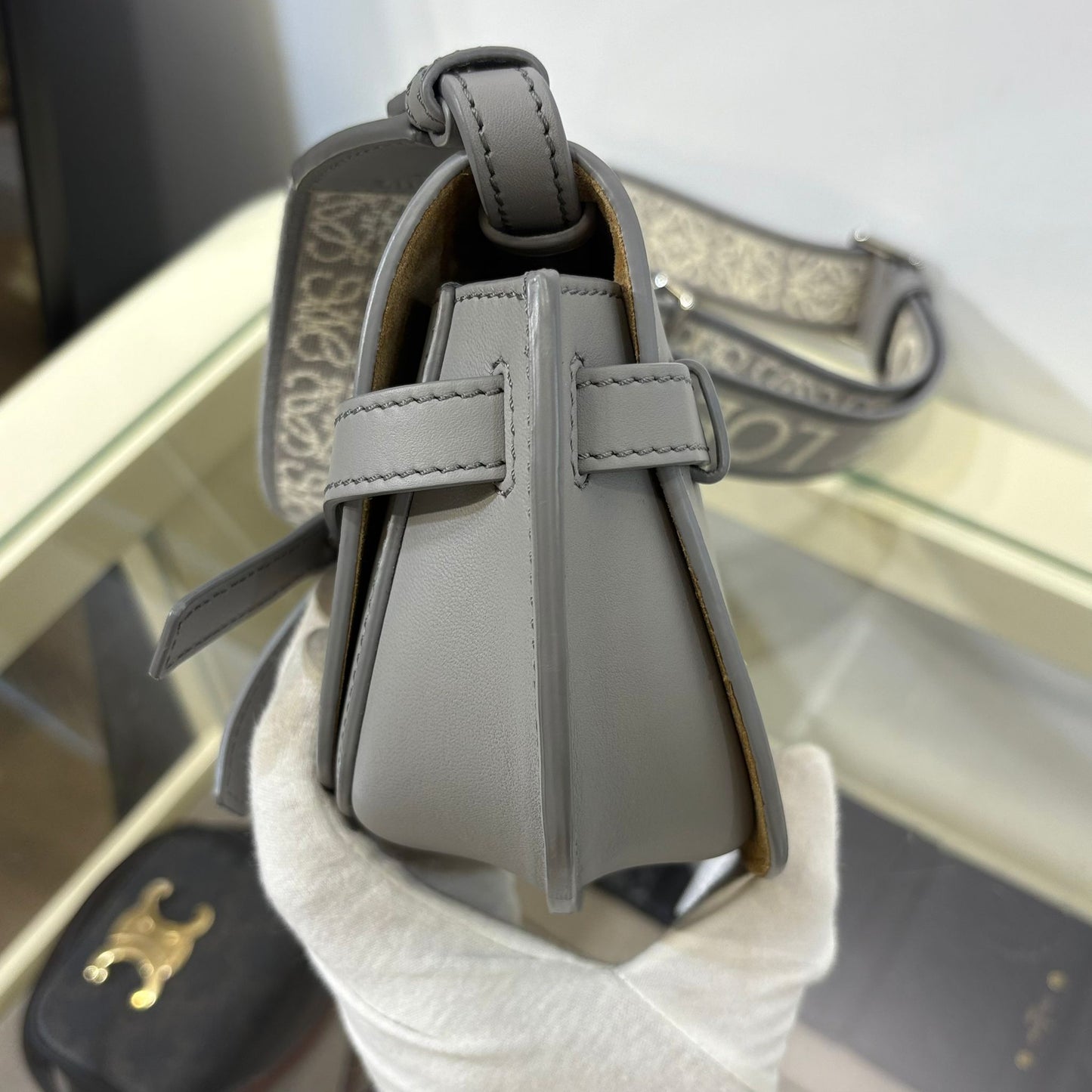 Loewe Mini Gate Dual Bag Pearl Grey (Unused)