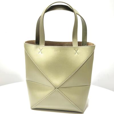 Loewe Mini Puzzle Fold Tote Eucalyptus Green