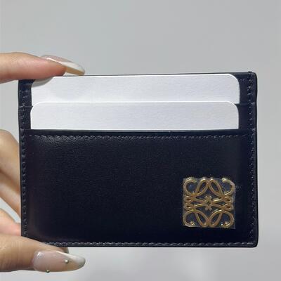 Loewe Puffer Anagram leather card holder Black