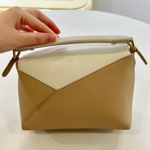 Loewe Mini Puzzle Bag Soft White Paper Craft