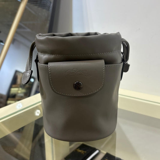 Longchamp Le Pliage Xtra XS Bucket Bag Turtledove Leather