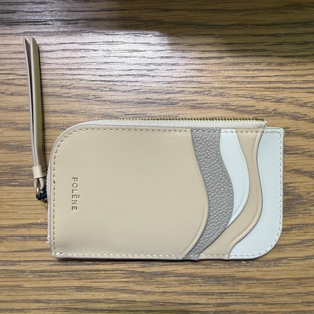 Polene Atla Card Holder Trio Taupe