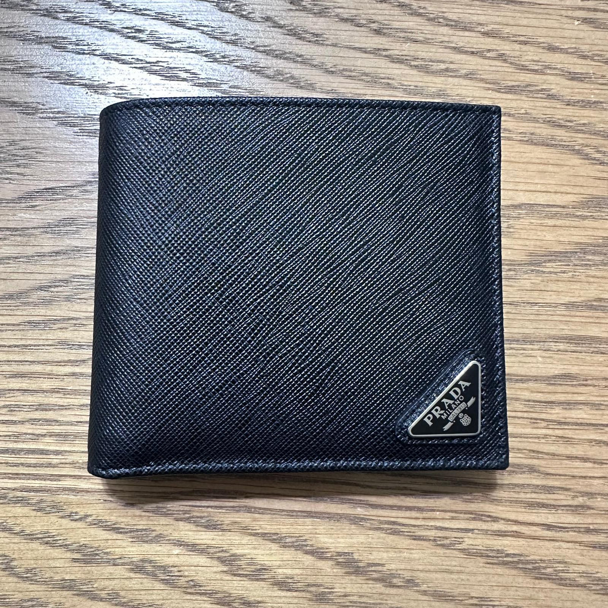 Prada Saffiano Leather Wallet Coin Purse Black