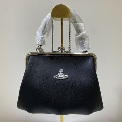 Vivenne Westwood Black Granny Frame Purse Bag