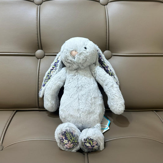 Jellycat Blossom Silver Bunny 'Bloom' Small 花耳朵兔仔 銀色