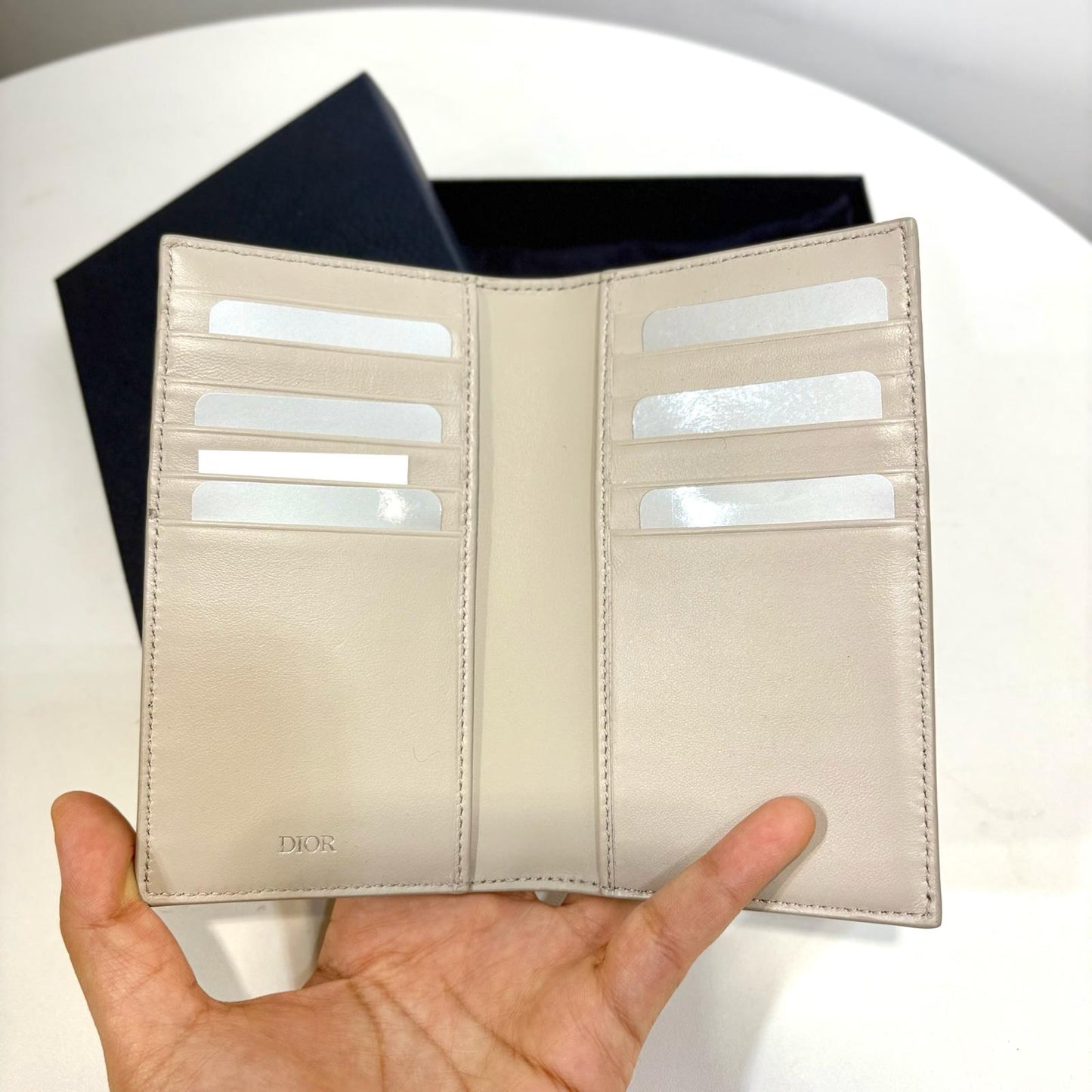 Dior Vertical Cardholder CD Diamond Grey