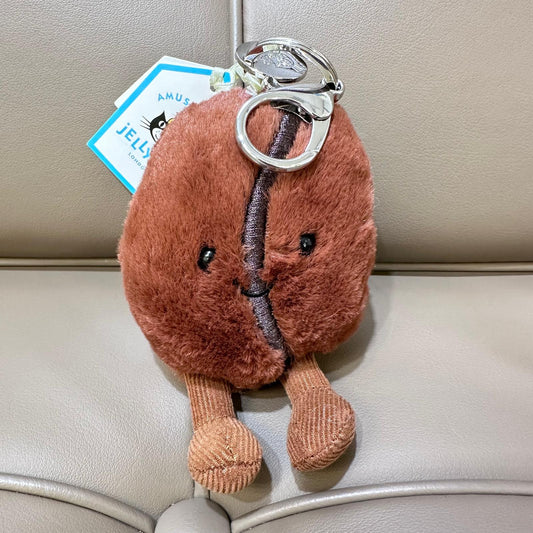 Jellycat Amuseables Coffee Bean Bag Charm 咖啡豆 鎖匙扣