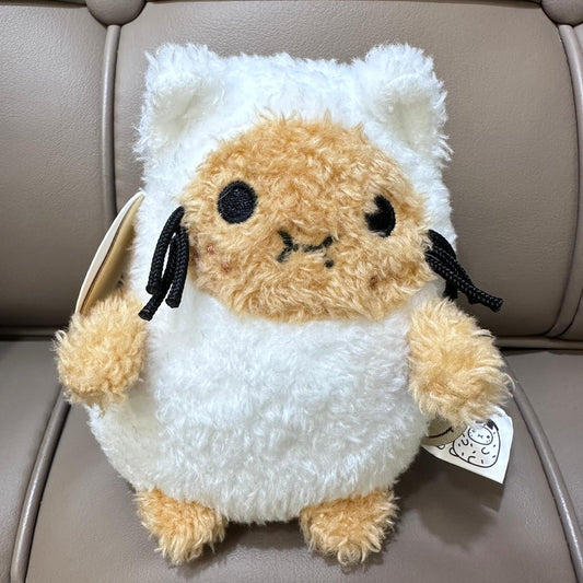 Noodoll White Kitty Ricespud Mini Sitting Plush Toy 白貓