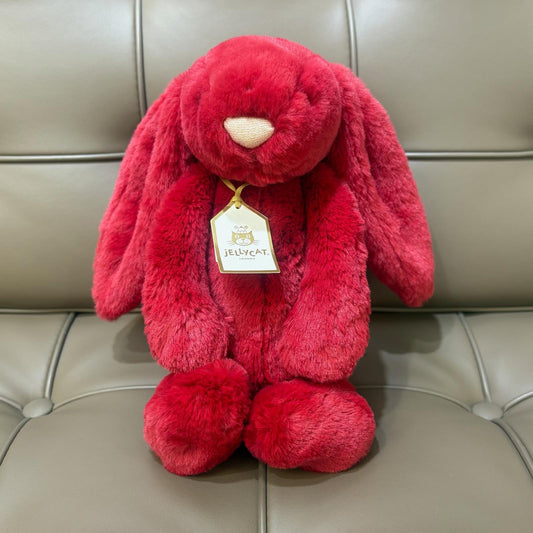 Jellycat Bashful Luxe Bunny Scarlett Medium 奢華版紅色兔