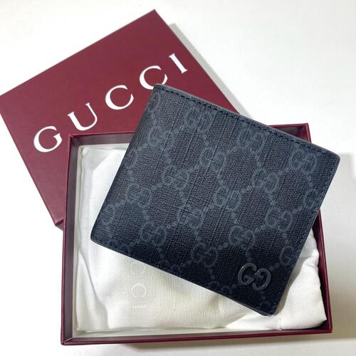 Gucci Mens GG Wallet with Grey Interior