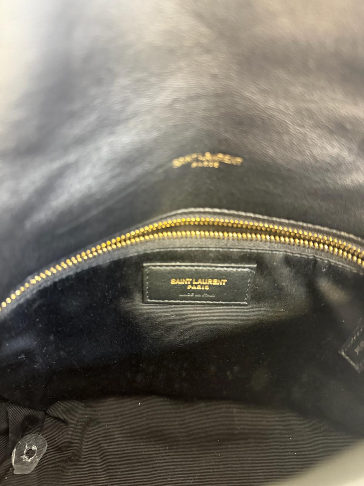 YSL Small Puffer Bag Black Gold (A)