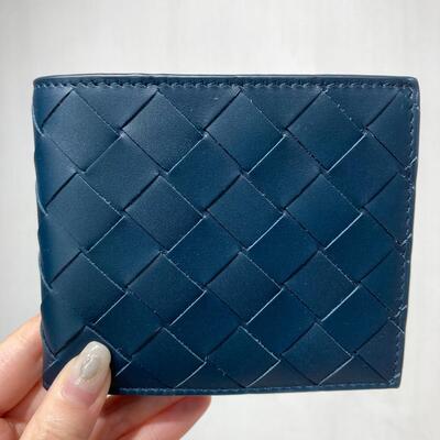 BV Mens Bi-Fold Wallet Deep Blue