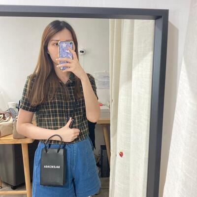 Balenciaga Mini Shopping Phone Holder Black