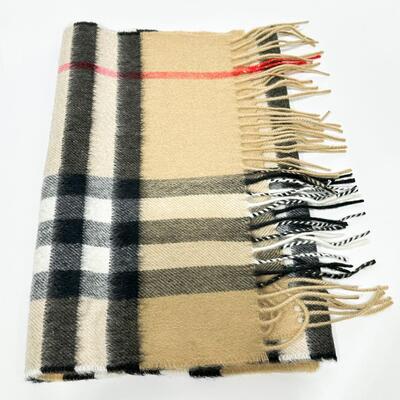 Burberry Classic Check Cashmere Scarf Archive Beige
