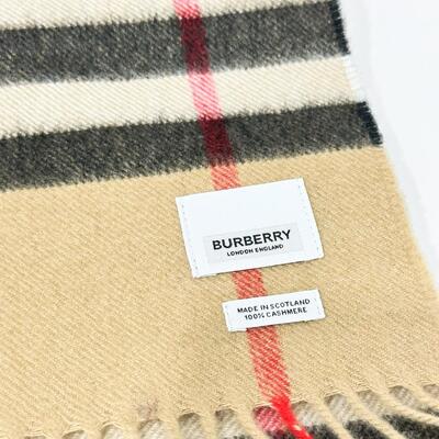 Burberry Classic Check Cashmere Scarf Archive Beige