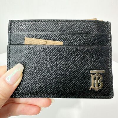 Burberry Grainy Leather TB Cardcase Black