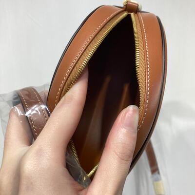 Celine Crossbody Oval Purse Tan
