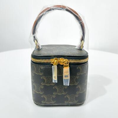 Celine Mini Vanity Case Canvas Tan