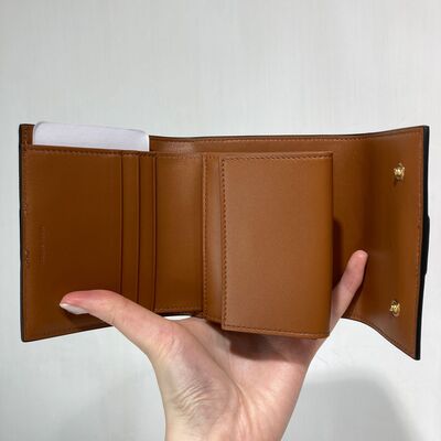 Celine Small Trifold Wallet Canvas Tan