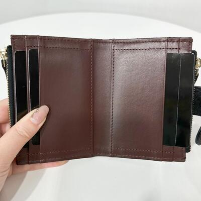 Chanel Classic Zip Cardholder Cow Black Gold
