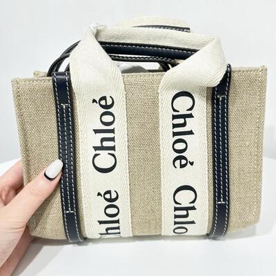 Chloe Mini Woody Tote Navy