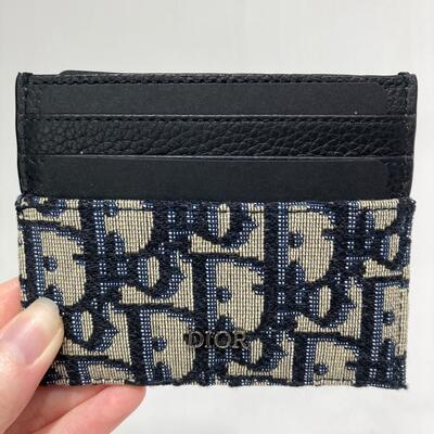 Dior Mens Cardcase Oblique Blue