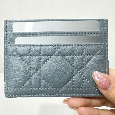 Dior Caro Freesia Card Holder Cloud Blue