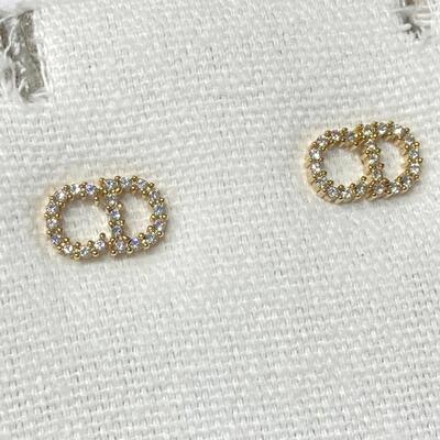 Dior Clair D Lune Earrings Gold
