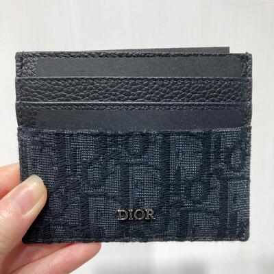 Dior Mens Cardcase Oblique Black