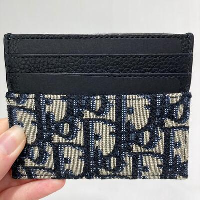 Dior Mens Cardcase Oblique Blue