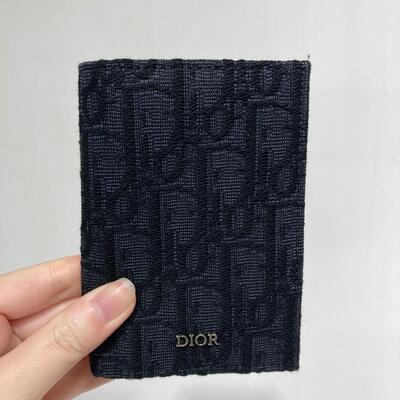 Dior Mens Cardholder Oblique Black