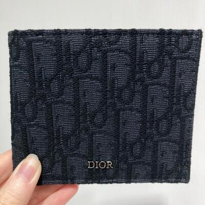 Dior Mens Wallet Oblique Black