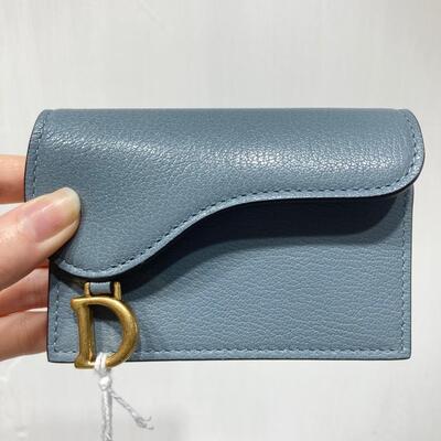 Dior Saddle Cardholder Cloud Blue