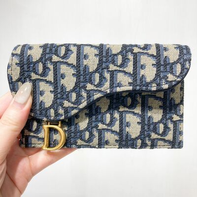 Dior Saddle Flap Compact Zip Cardholder