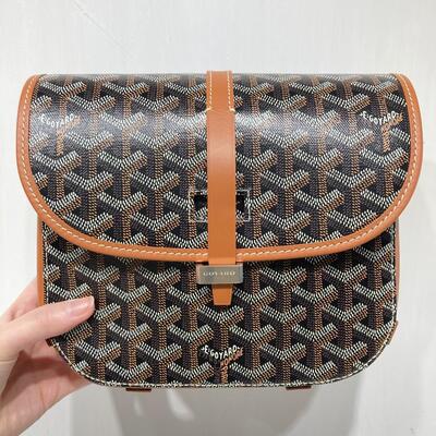 Goyard Belvedere PM Bag Black Tan