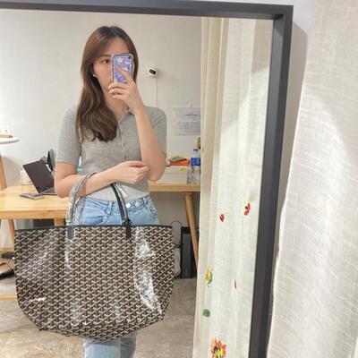Goyard St Louis GM Tote Bag Black Black