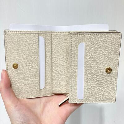 Gucci GG Marmont Canvas Wallet White